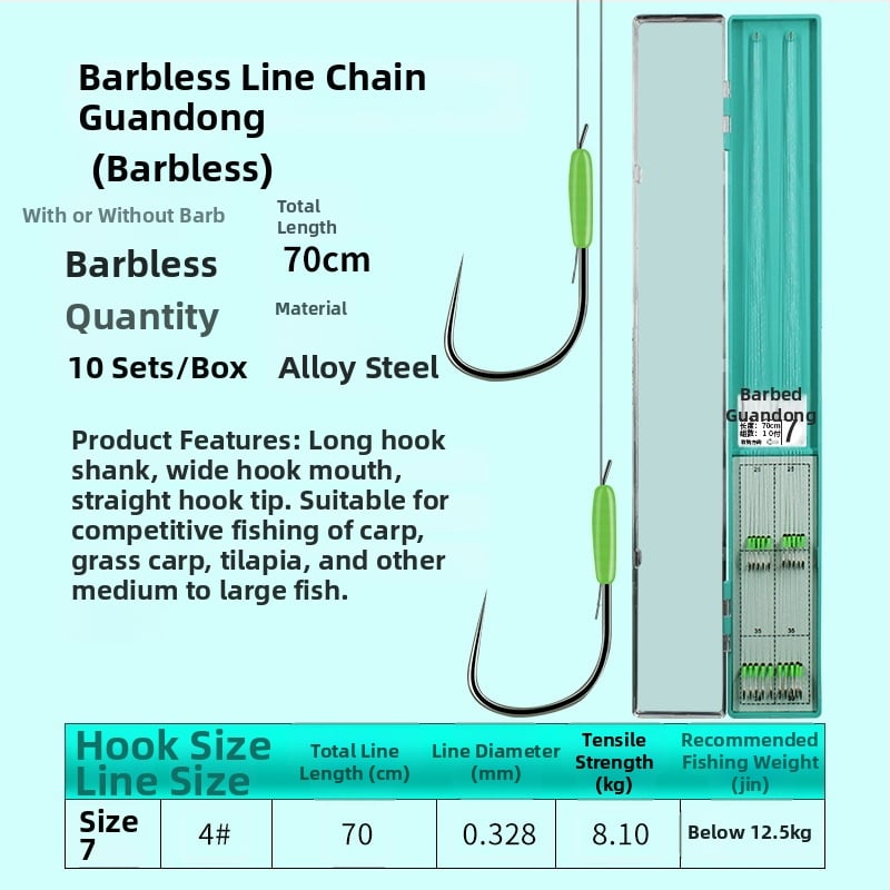 Guandong háčik na rybárstvo, dvojitý háčik s ostrými hrotmi, hotový na použitie, na sladkovodný rybolov v rieke, jazere a vodnom nádrži