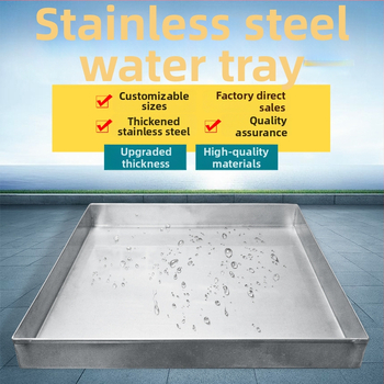 304 nehrđajući čelik, plitka tava za skupljanje vode, kvadratni i pravokutni oblik, brušena površina, univerzalna uporaba, novi kineski stil