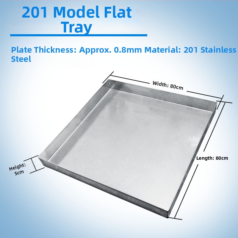 304 nehrđajući čelik, plitka tava za skupljanje vode, kvadratni i pravokutni oblik, brušena površina, univerzalna uporaba, novi kineski stil