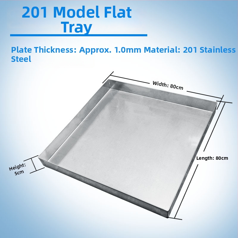 304 nehrđajući čelik, plitka tava za skupljanje vode, kvadratni i pravokutni oblik, brušena površina, univerzalna uporaba, novi kineski stil