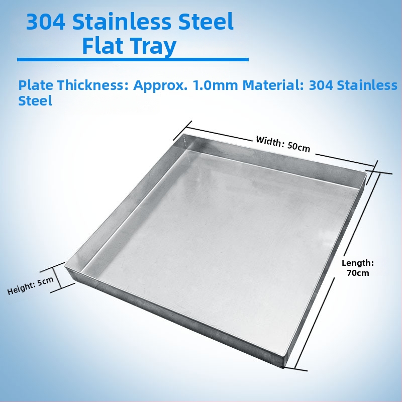 304 nehrđajući čelik, plitka tava za skupljanje vode, kvadratni i pravokutni oblik, brušena površina, univerzalna uporaba, novi kineski stil