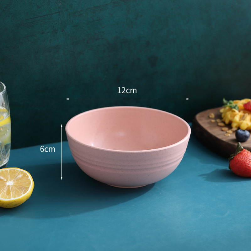 Sada misiek na jedlo, odolná voči pádu, plast PP + vlákno z pšeničnej slamy, guľatý tvar, potlačené logo, možnosť vlastných úprav (YouXinda)