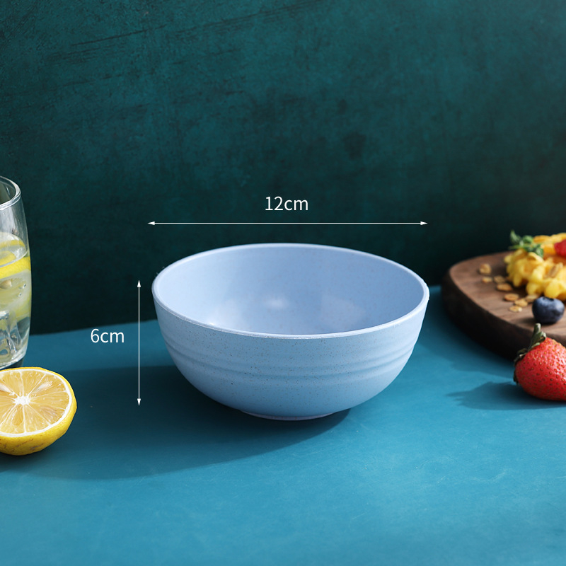 Sada misiek na jedlo, odolná voči pádu, plast PP + vlákno z pšeničnej slamy, guľatý tvar, potlačené logo, možnosť vlastných úprav (YouXinda)