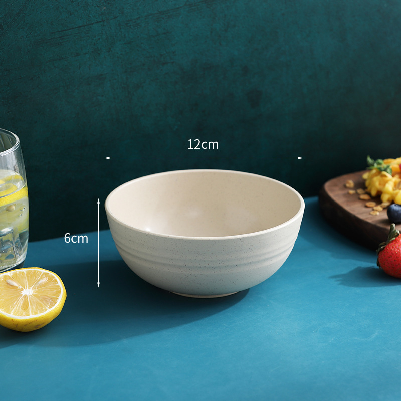 Sada misiek na jedlo, odolná voči pádu, plast PP + vlákno z pšeničnej slamy, guľatý tvar, potlačené logo, možnosť vlastných úprav (YouXinda)