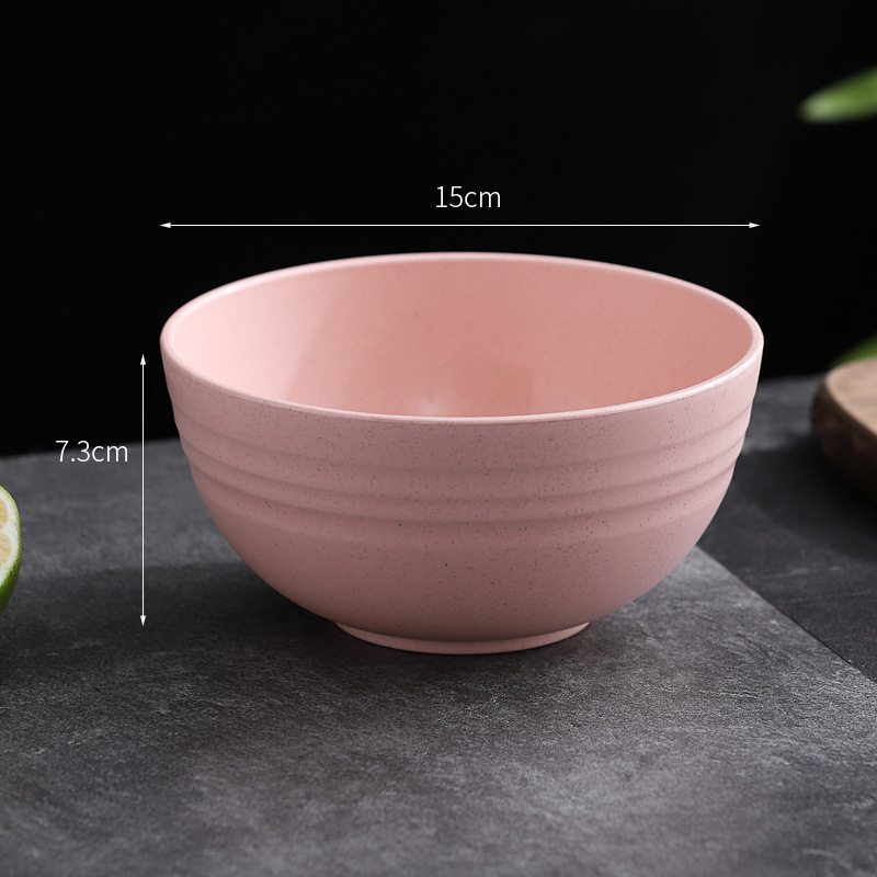 Sada misiek na jedlo, odolná voči pádu, plast PP + vlákno z pšeničnej slamy, guľatý tvar, potlačené logo, možnosť vlastných úprav (YouXinda)