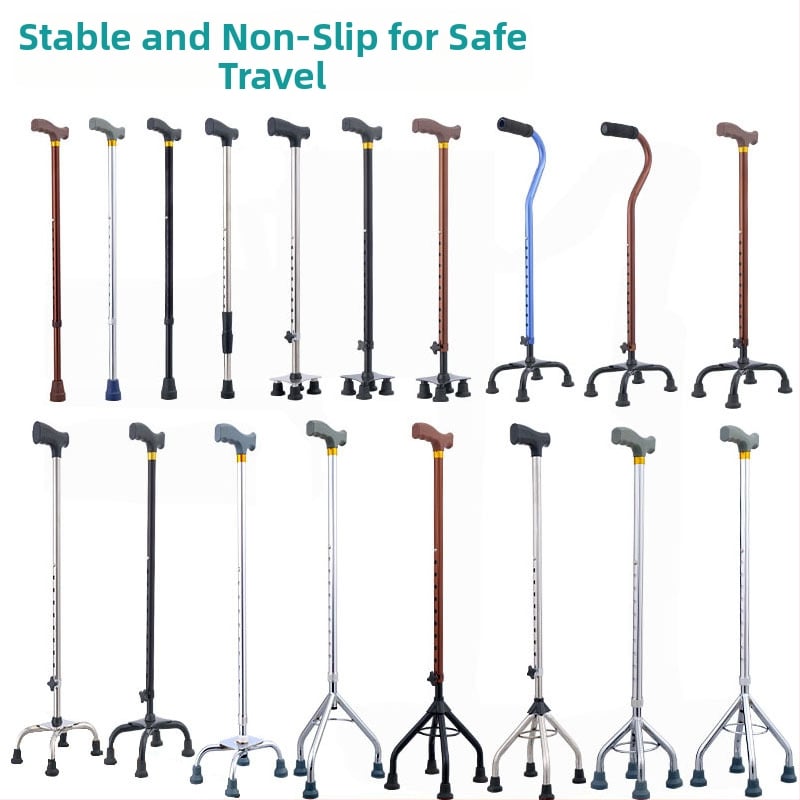 Trekingová palica z hliníkovej zliatiny, varianty: jednonožná, trojnožná a štvornožná