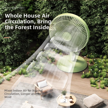 Mini klipsi/galda ventilators ar sienas stiprinājumu, 5 lāpstiņas, AC motors, 2 ātrumi, tīkla barošana