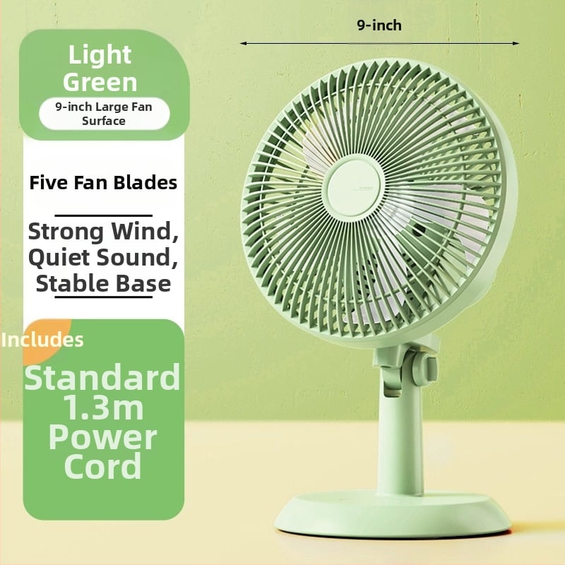 Mini klipsi/galda ventilators ar sienas stiprinājumu, 5 lāpstiņas, AC motors, 2 ātrumi, tīkla barošana