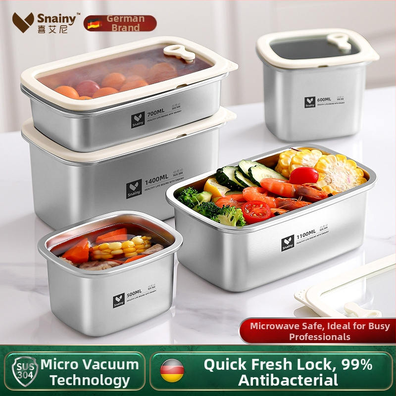 Pusdienu kastīte no 304 nerūsējošā tērauda ar vāku, kvadrātveida, mikroviļņu krāsnij droša, tilpums 800–1000 ml