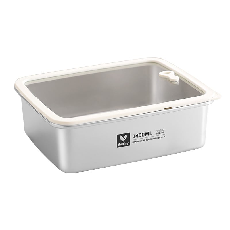 Κουτί μεσημεριανού από ανοξείδωτο χάλυβα 304 με καπάκι, τετράγωνου σχήματος, ασφαλές για φούρνο μικροκυμάτων, χωρητικότητα 800–1000 ml