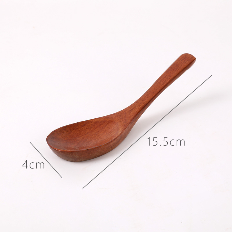 Drvena žlica, modern minimalistički stil, tiskano logo, prilagodljiva obrada, He Shi home marka, prvoklasna kvaliteta