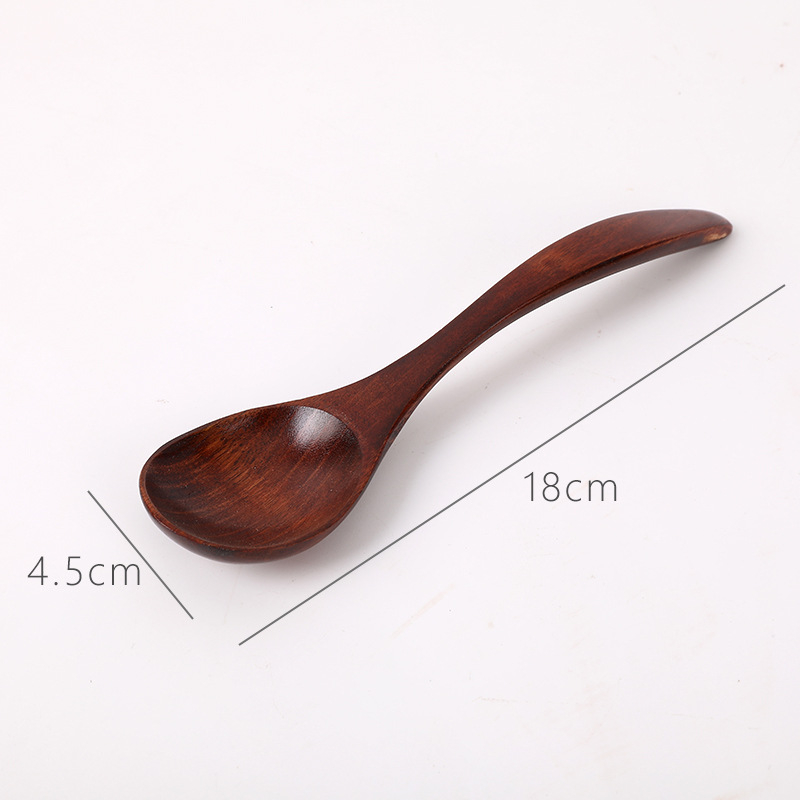 Drvena žlica, modern minimalistički stil, tiskano logo, prilagodljiva obrada, He Shi home marka, prvoklasna kvaliteta