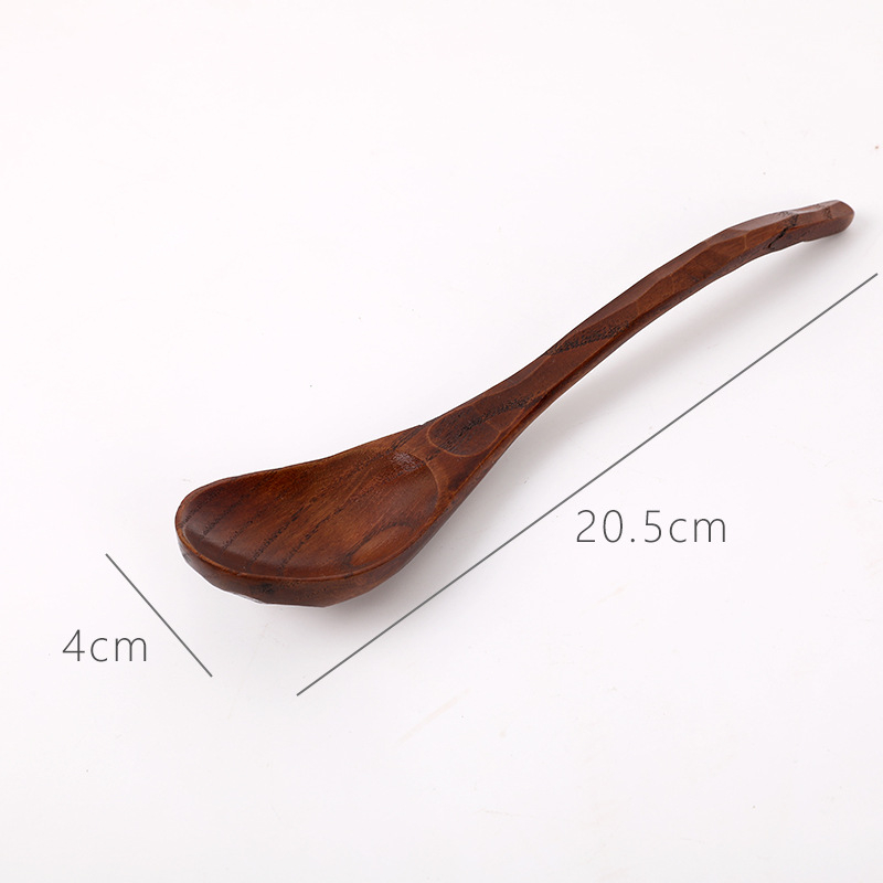 Drvena žlica, modern minimalistički stil, tiskano logo, prilagodljiva obrada, He Shi home marka, prvoklasna kvaliteta