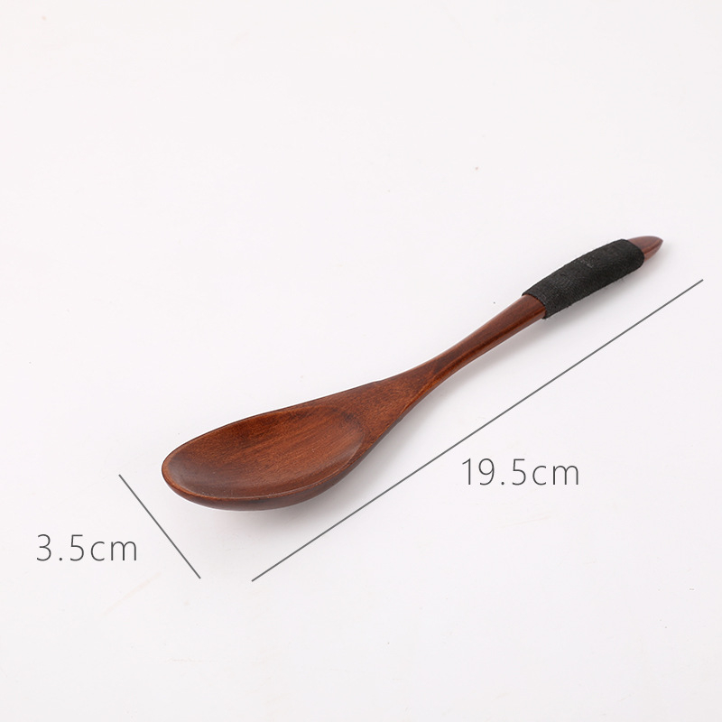 Drvena žlica, modern minimalistički stil, tiskano logo, prilagodljiva obrada, He Shi home marka, prvoklasna kvaliteta