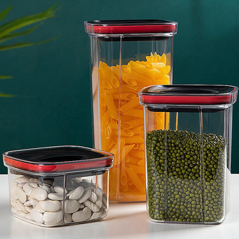 Uždaros PET laikymo talpykla su dangteliu, stačiakrio formos, 1–2 L