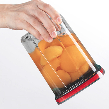 Uždaros PET laikymo talpykla su dangteliu, stačiakrio formos, 1–2 L