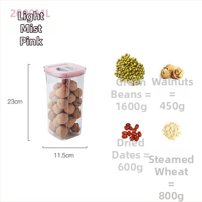 Uždaros PET laikymo talpykla su dangteliu, stačiakrio formos, 1–2 L