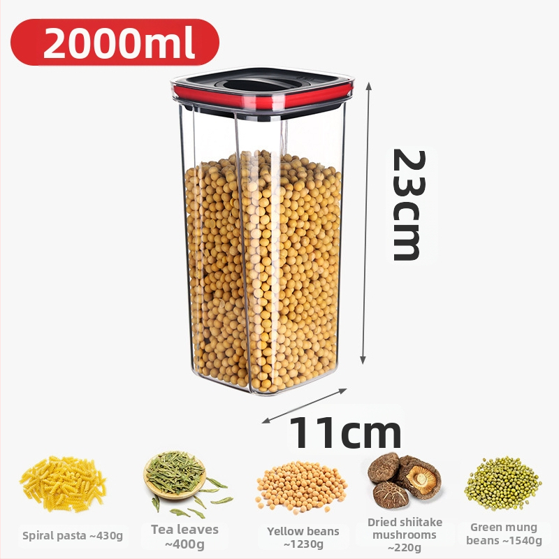 Uždaros PET laikymo talpykla su dangteliu, stačiakrio formos, 1–2 L