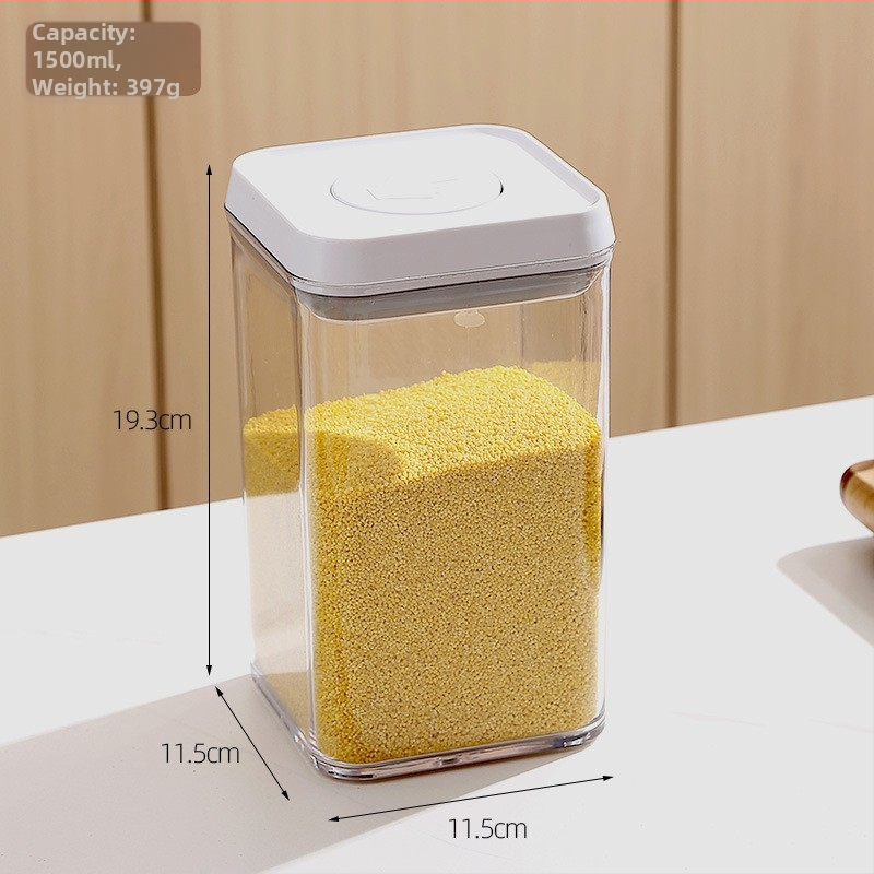 Uždaros PET laikymo talpykla su dangteliu, stačiakrio formos, 1–2 L