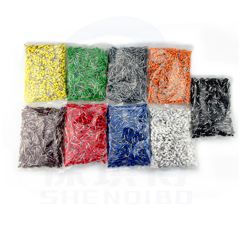 Shen Qibo rúrový terminál E0508 VE1008 E1508, PVC izolovaný, pre elektrikárov