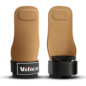 Protecție pentru palmă la ridicarea greutăților – piele de vită, anti-derapant, cu patru degete