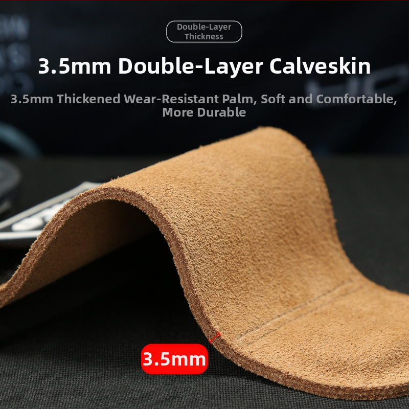 Svara vilkšanai plaukstas aizsargs – govs āda, pretslīdēšana, četru pirkstu plaukstas aizsargs