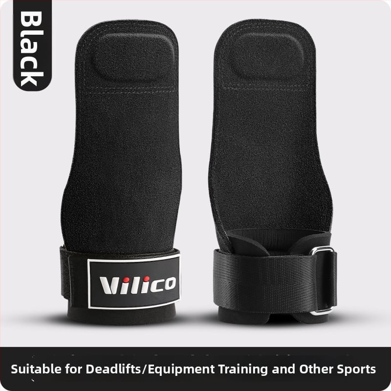 Protecție pentru palmă la ridicarea greutăților – piele de vită, anti-derapant, cu patru degete