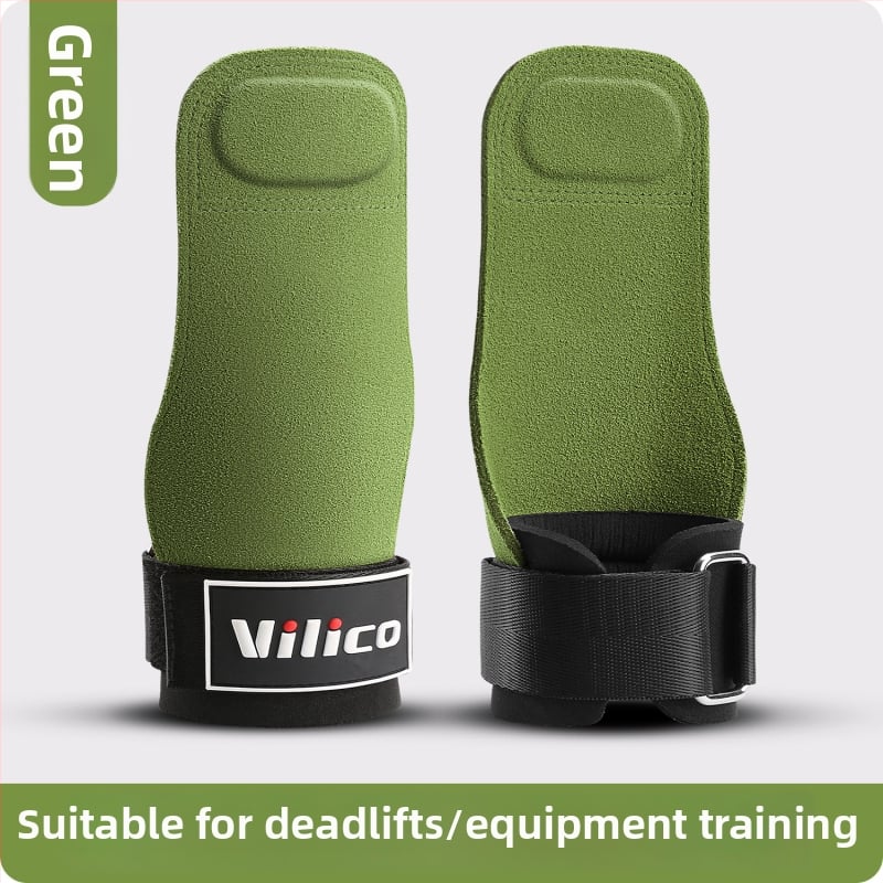 Protecție pentru palmă la ridicarea greutăților – piele de vită, anti-derapant, cu patru degete