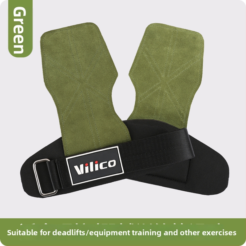 Protecție pentru palmă la ridicarea greutăților – piele de vită, anti-derapant, cu patru degete