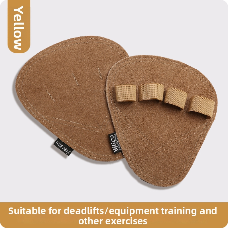 Protecție pentru palmă la ridicarea greutăților – piele de vită, anti-derapant, cu patru degete