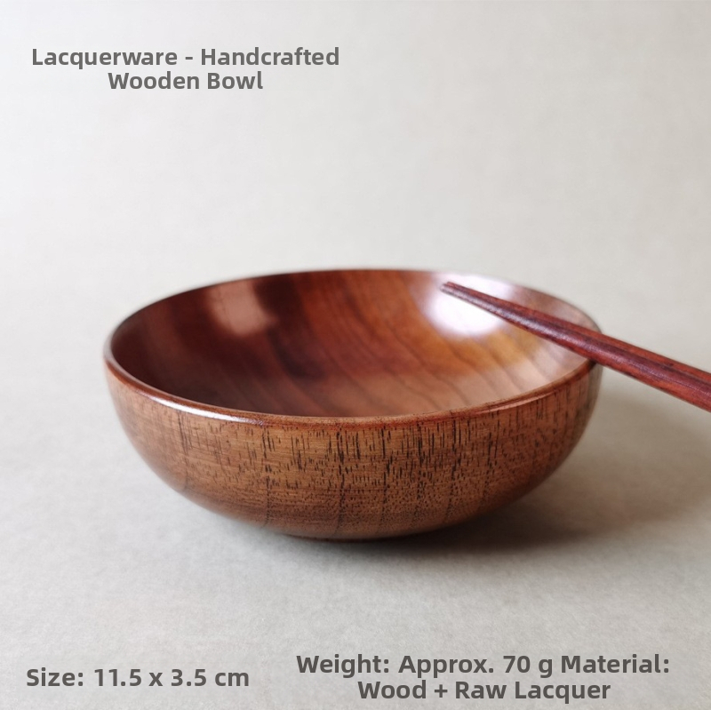 Sada drevených mis z dreva jujube, potravinárske kvality, vhodná na polievky, rezance, ryžu a jogurt, japonský štýl riadu