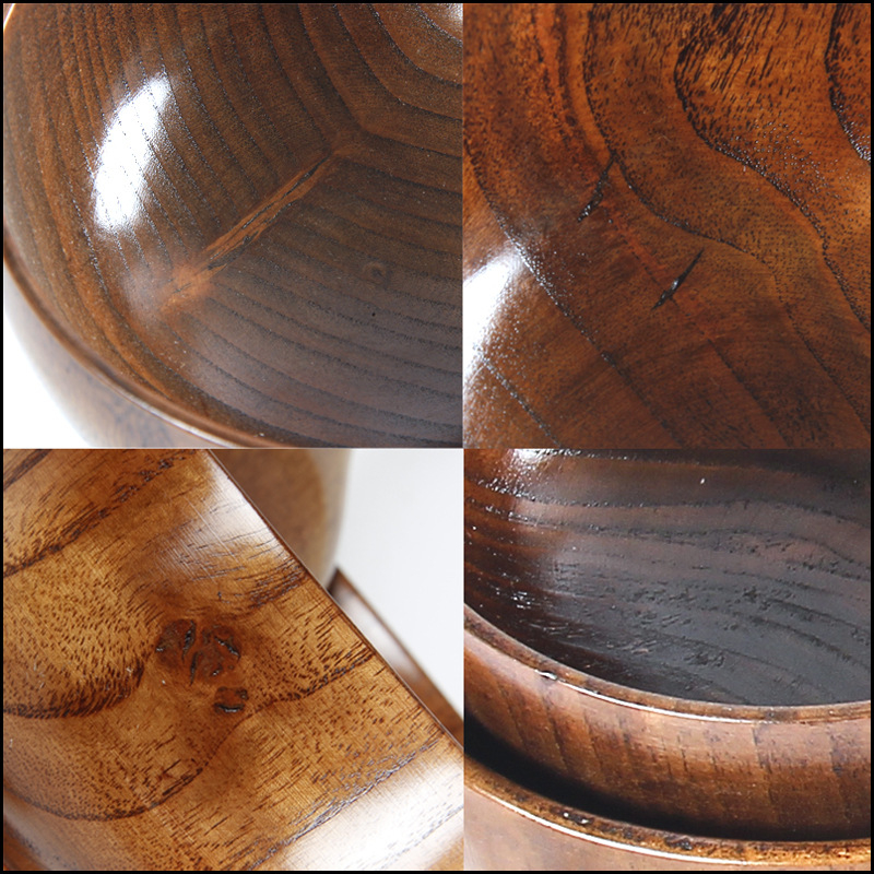 Sada drevených mis z dreva jujube, potravinárske kvality, vhodná na polievky, rezance, ryžu a jogurt, japonský štýl riadu