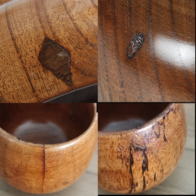 Sada drevených mis z dreva jujube, potravinárske kvality, vhodná na polievky, rezance, ryžu a jogurt, japonský štýl riadu