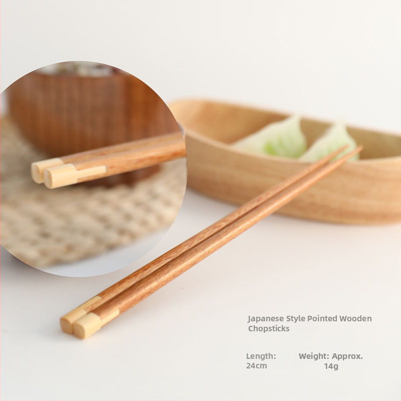 Sada drevených mis z dreva jujube, potravinárske kvality, vhodná na polievky, rezance, ryžu a jogurt, japonský štýl riadu