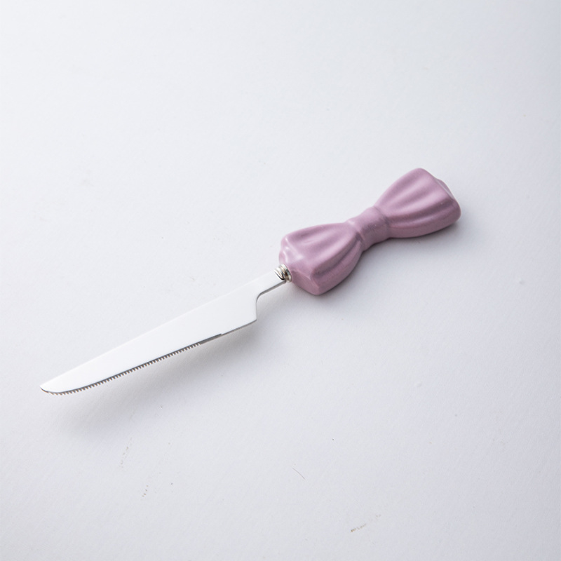 Set pribora za stolnu prehranu: nož, vilica i žlica od 304 nehrđajućeg čelika, ogledno poliranje, ručna izrada i prilagodljivost, jednostavan sladak stil