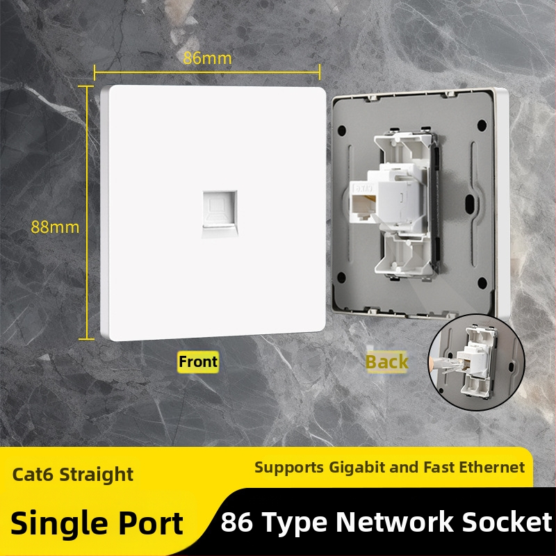 86 tipa Cat6 tīkla kontaktu panelis ar diviem savienotājiem — sienas montāža; standarts: Jaunais nacionālais standarts; zīmols: Jabra