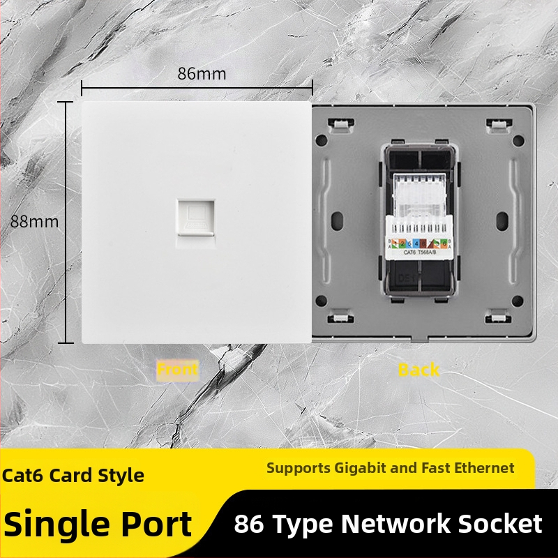 86 tipa Cat6 tīkla kontaktu panelis ar diviem savienotājiem — sienas montāža; standarts: Jaunais nacionālais standarts; zīmols: Jabra