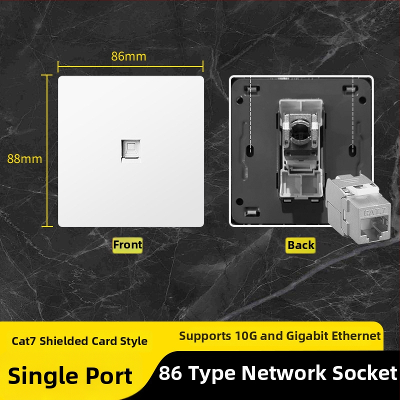 86 tipa Cat6 tīkla kontaktu panelis ar diviem savienotājiem — sienas montāža; standarts: Jaunais nacionālais standarts; zīmols: Jabra