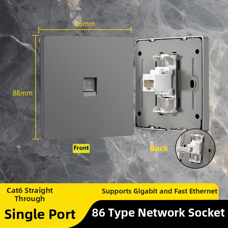 86 tipa Cat6 tīkla kontaktu panelis ar diviem savienotājiem — sienas montāža; standarts: Jaunais nacionālais standarts; zīmols: Jabra