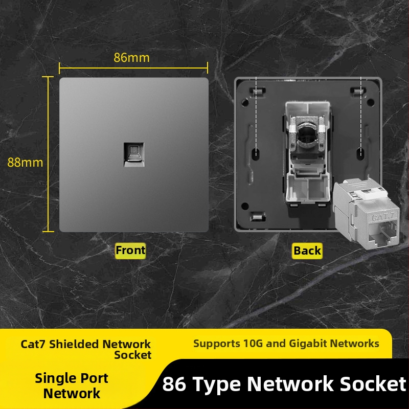 86 tipa Cat6 tīkla kontaktu panelis ar diviem savienotājiem — sienas montāža; standarts: Jaunais nacionālais standarts; zīmols: Jabra