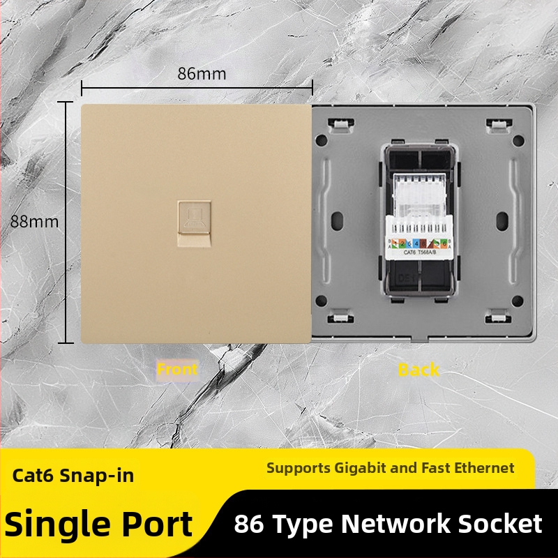 86 tipa Cat6 tīkla kontaktu panelis ar diviem savienotājiem — sienas montāža; standarts: Jaunais nacionālais standarts; zīmols: Jabra