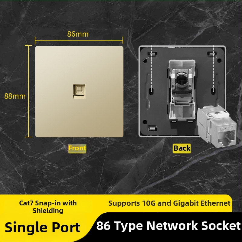 86 tipa Cat6 tīkla kontaktu panelis ar diviem savienotājiem — sienas montāža; standarts: Jaunais nacionālais standarts; zīmols: Jabra