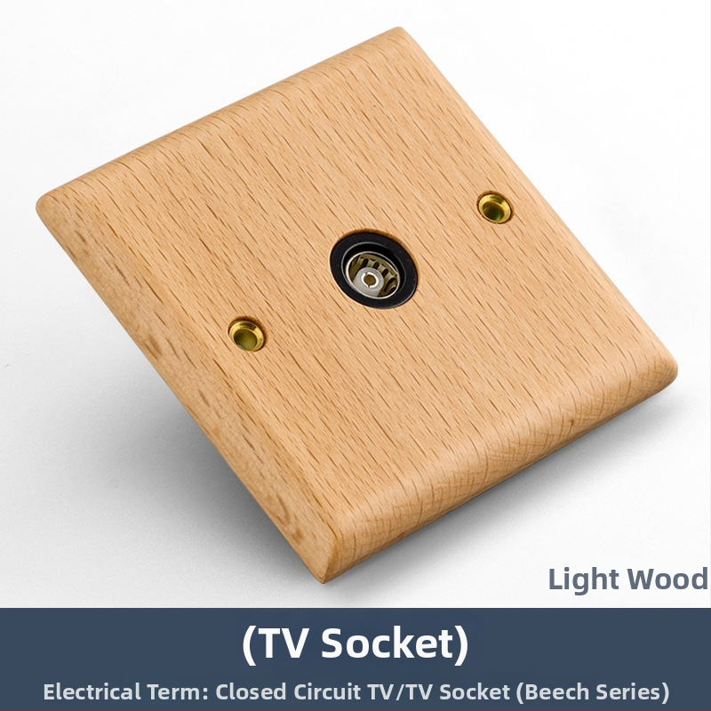 86 tipa sienas slēdzēja un kontaktpaneļa no masīvkoka ar bronzas sviru, 10A/220V, 3C sertificēts