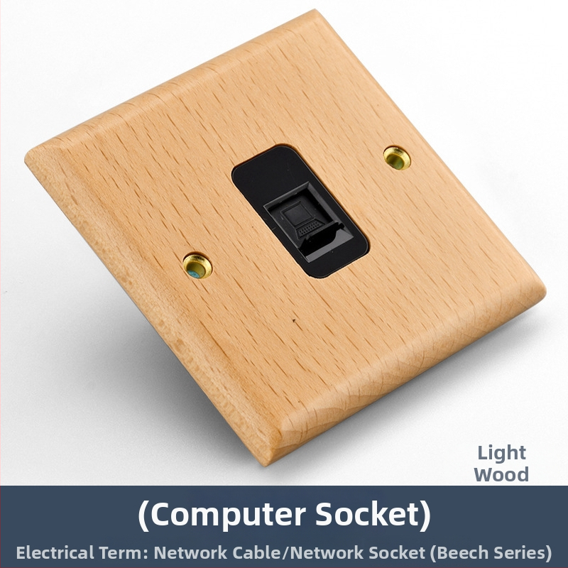 86 tipa sienas slēdzēja un kontaktpaneļa no masīvkoka ar bronzas sviru, 10A/220V, 3C sertificēts