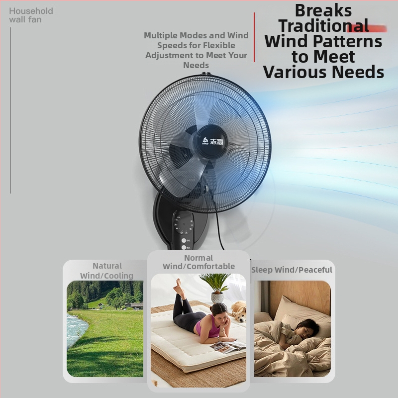 Fali ventilátor FW-35, 5 lapát, brushless motorral, 3 sebesség, 2-8 órás időzítő