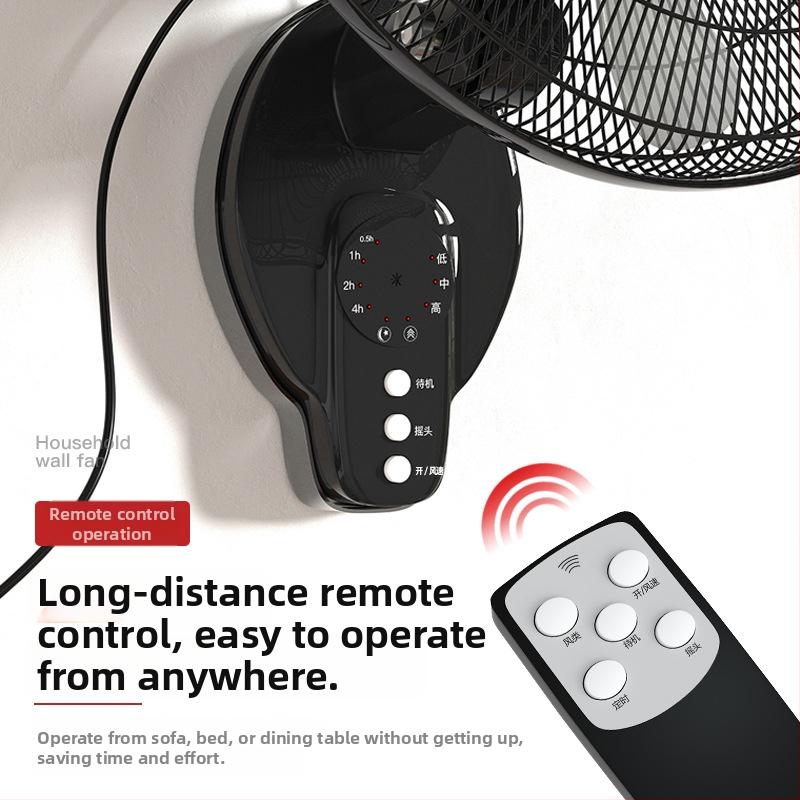 Fali ventilátor FW-35, 5 lapát, brushless motorral, 3 sebesség, 2-8 órás időzítő