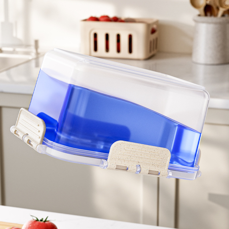 Maisto kokybės plastikinė laikymo dėžutė su dangčiu, sandari, su nusausinimo skyriaus vaisiams, tinkama mikrobangų krosnelei (Plastikas • Sandari • Nusausinimo skyrius • Mikrobangų)