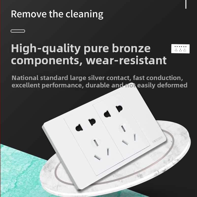 OWEISEN 118 tipo sieninis kištukinių lizdų skydelis, 10/15/20 skylės konfigūracijos, 3C sertifikatas, įtampa 50–440 V