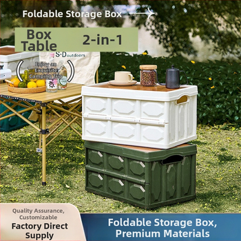 Sklopiva kutija za kampiranje – organizator prtljažnika automobila, PP plastika, kapacitet 20–30 L, sklopiva, prijenosna