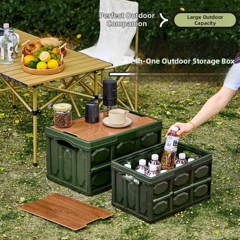 Sklopiva kutija za kampiranje – organizator prtljažnika automobila, PP plastika, kapacitet 20–30 L, sklopiva, prijenosna